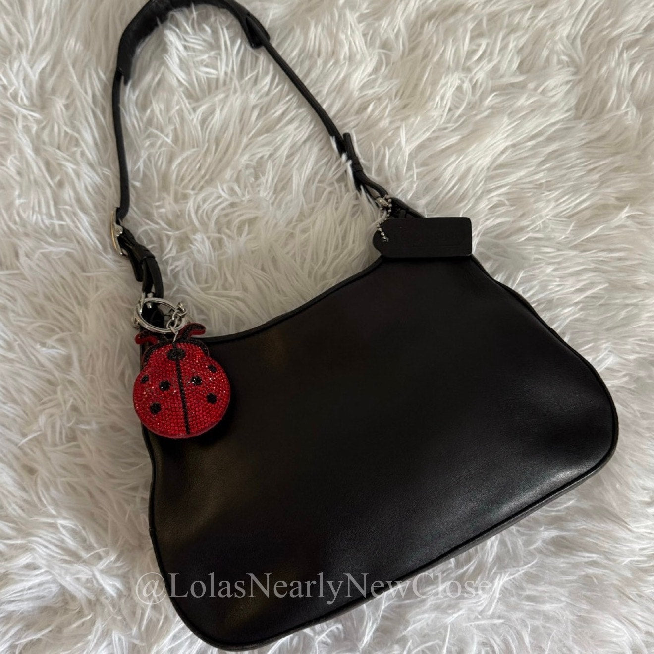 y2k COACH Vintage 2002 Black Mini Legacy 8319 Shoulder Bag Hobo