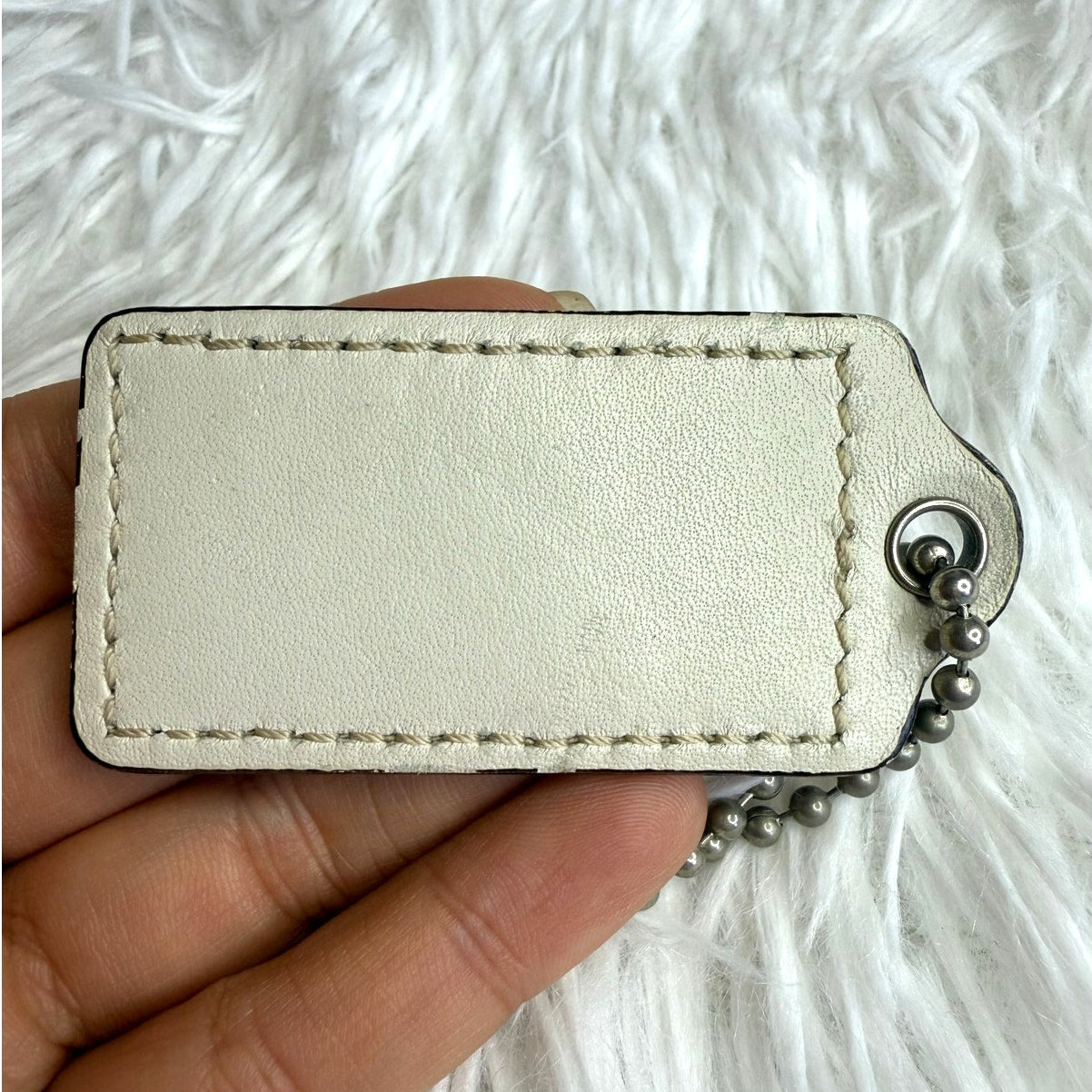 2" COACH Bone Fob Bag Charm Hang tag Hangtag