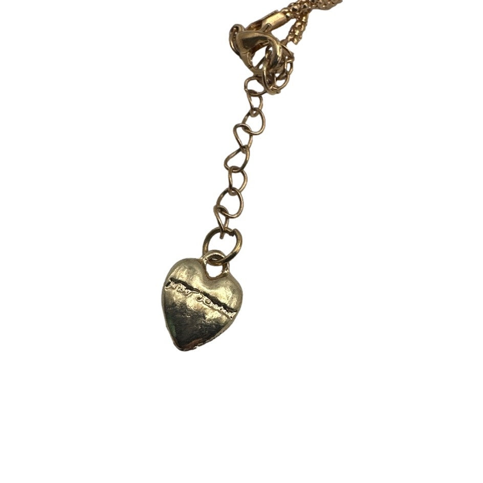 BETSEY JOHNSON Pink Rhinestone Lovely Carp Fish Pendant Chain Necklace