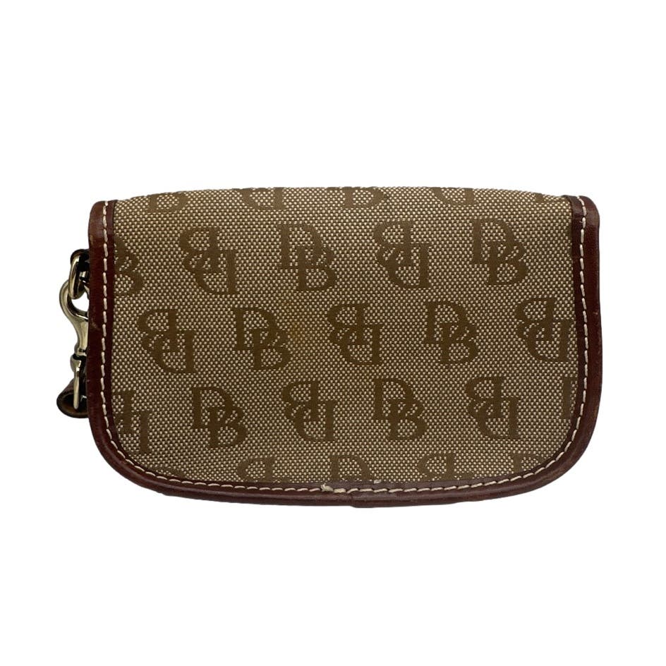 DOONEY & BOURKE Brown Signature Canvas Wristlet