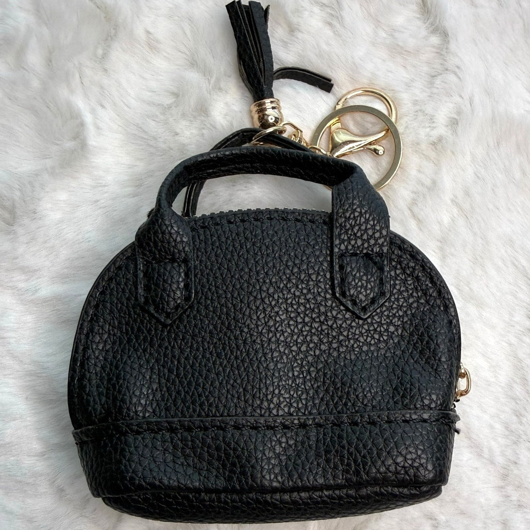 Mini Tote Bag Keychain Coin Purse Mini Pouch Zipper Fashion Charm Bag Charm