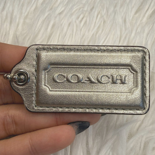 2" COACH Silver Fob Bag Charm Hang tag Hangtag