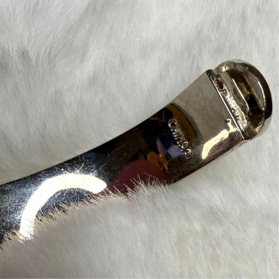 COACH “C” Signed Enamel Stainless Steel Bangle