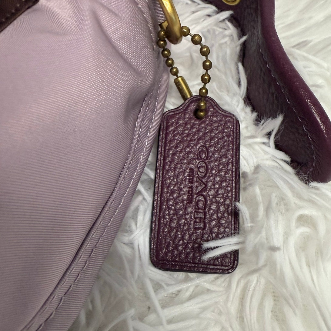 COACH Cargo Shoulder Bag Purple In Colorblock 91741