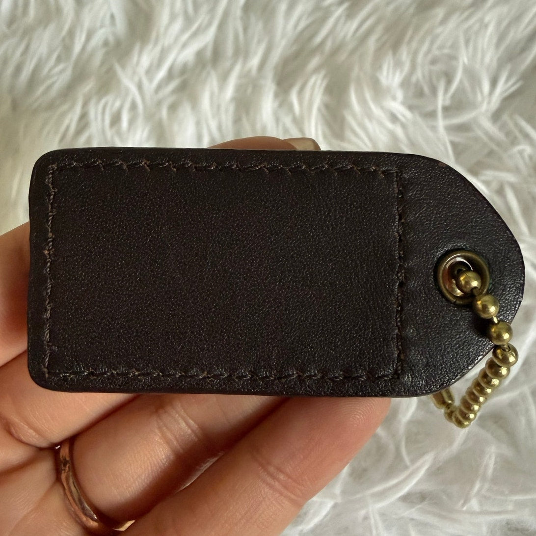 2" y2k COACH Vintage Fob Bag Charm Hang tag Hangtag