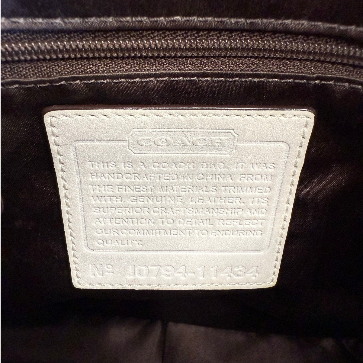 y2k COACH 2007 Bleeker 11434 Brown Bone Canvas Flap Shoulder Bag