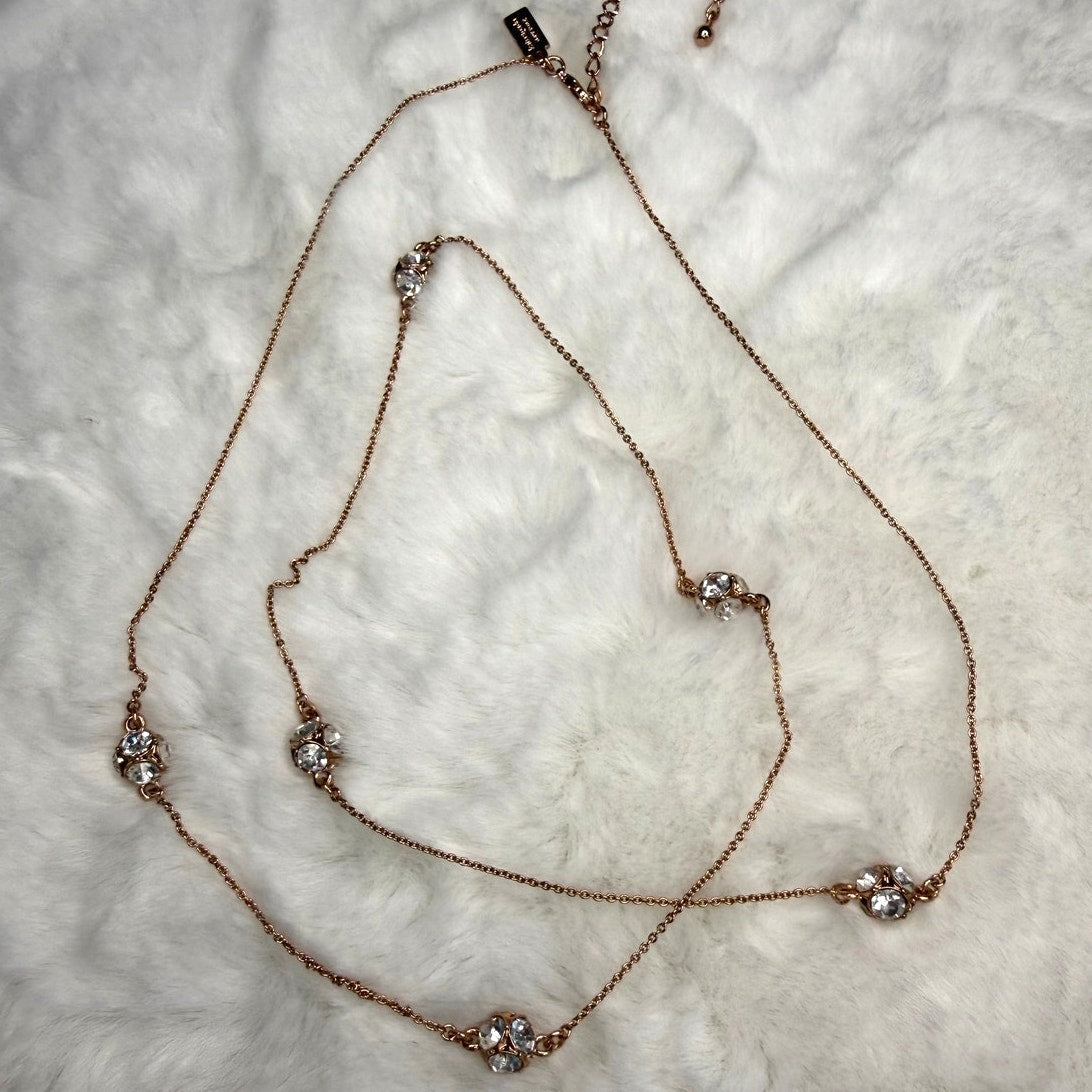 KATE SPADE New York Gold Plated Rose Patin Rise and Shine Necklace