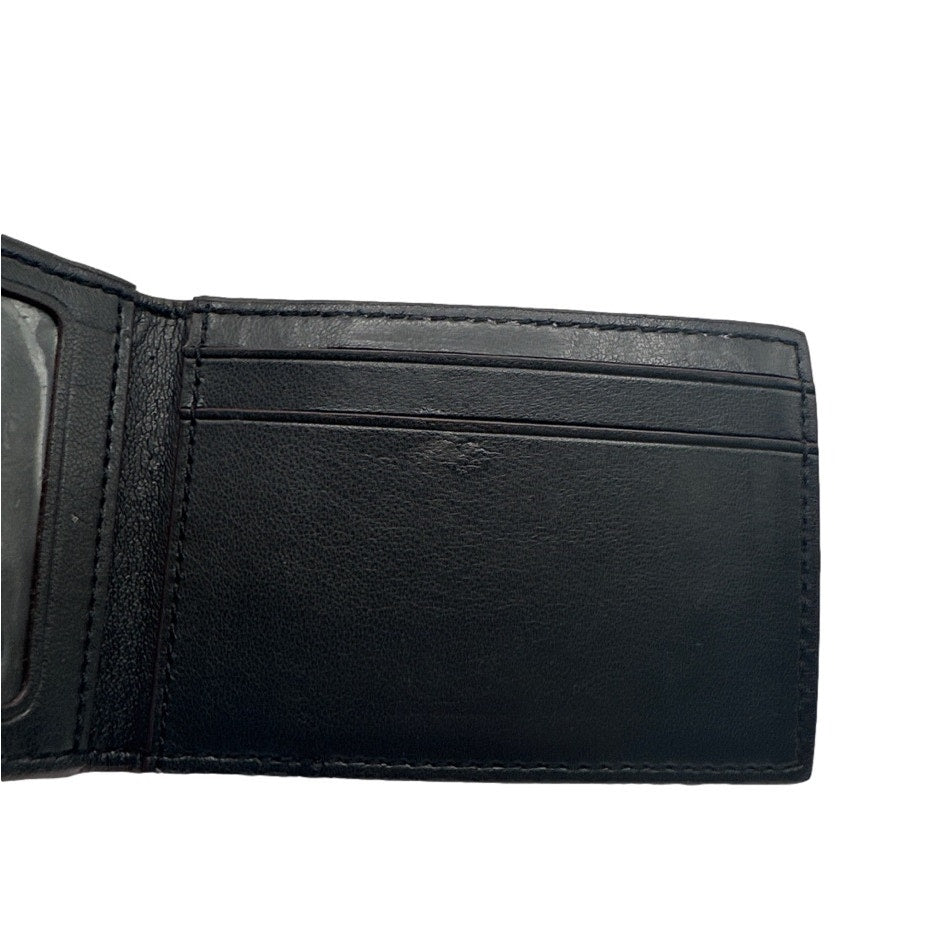 COACH Black Coated Canvas Card Holder Case