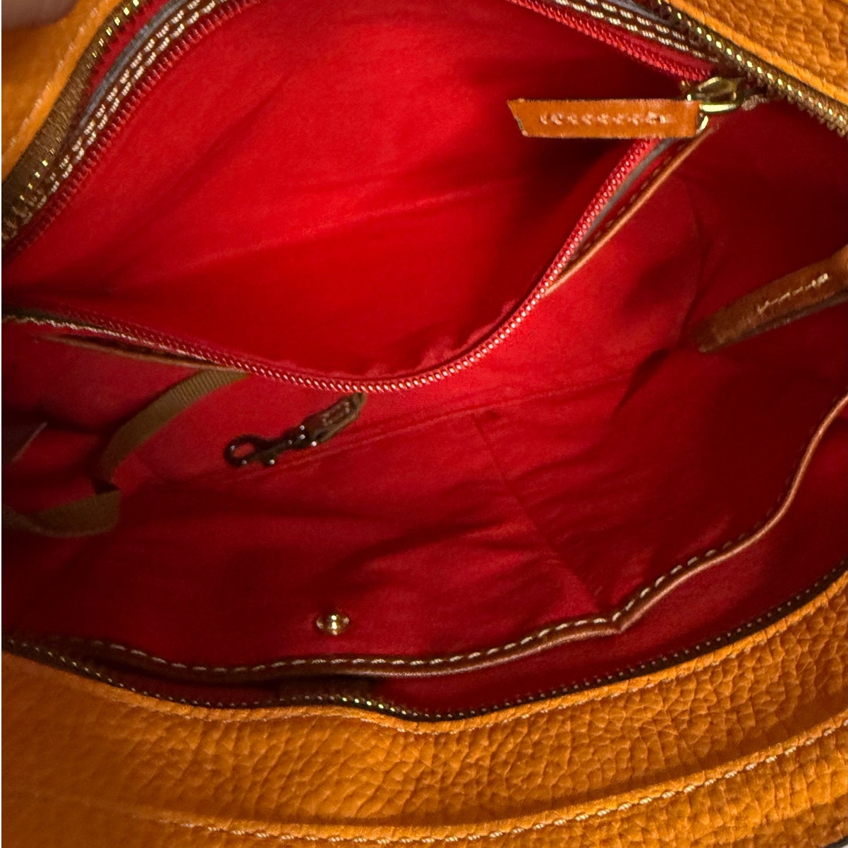 DOONEY & BOURKE Orange Pebbled Grain Lexington Tote