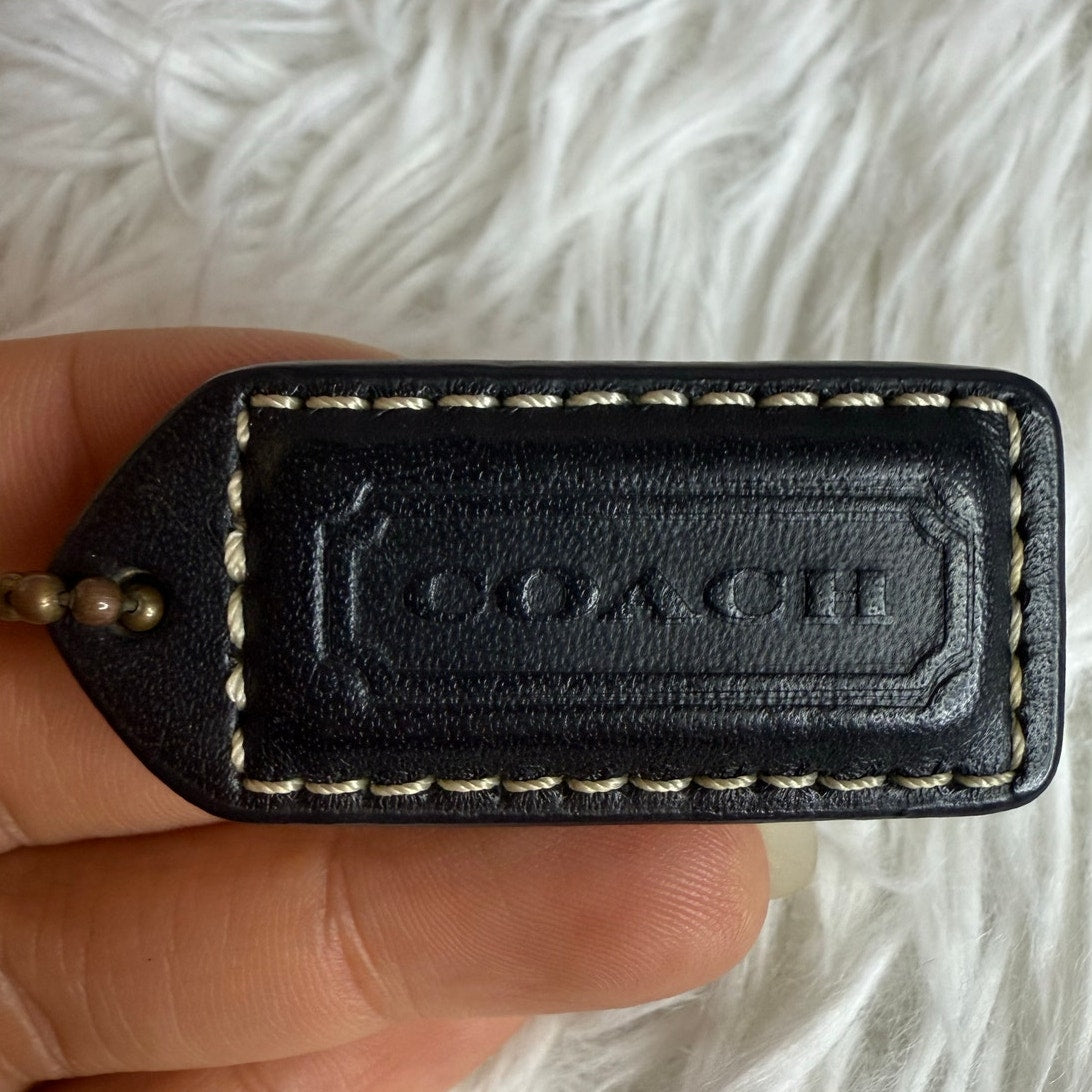 1.5" y2k COACH Vintage Fob Bag Charm Hang tag Hangtag