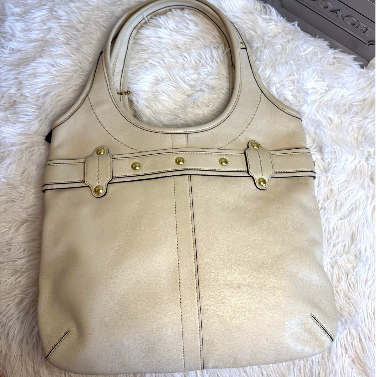 y2K COACH Legacy Ergo Belted Brass Shoulder Bag Hobo