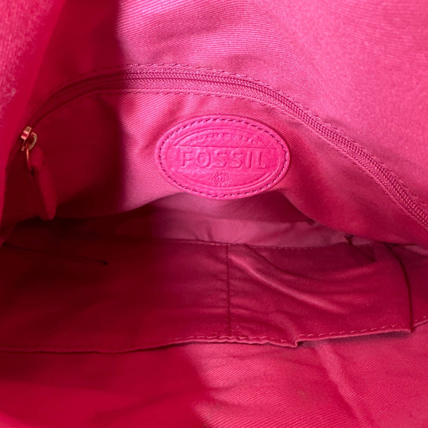 FOSSIL Hot Pink and Khaki Shoulder / Crossbody