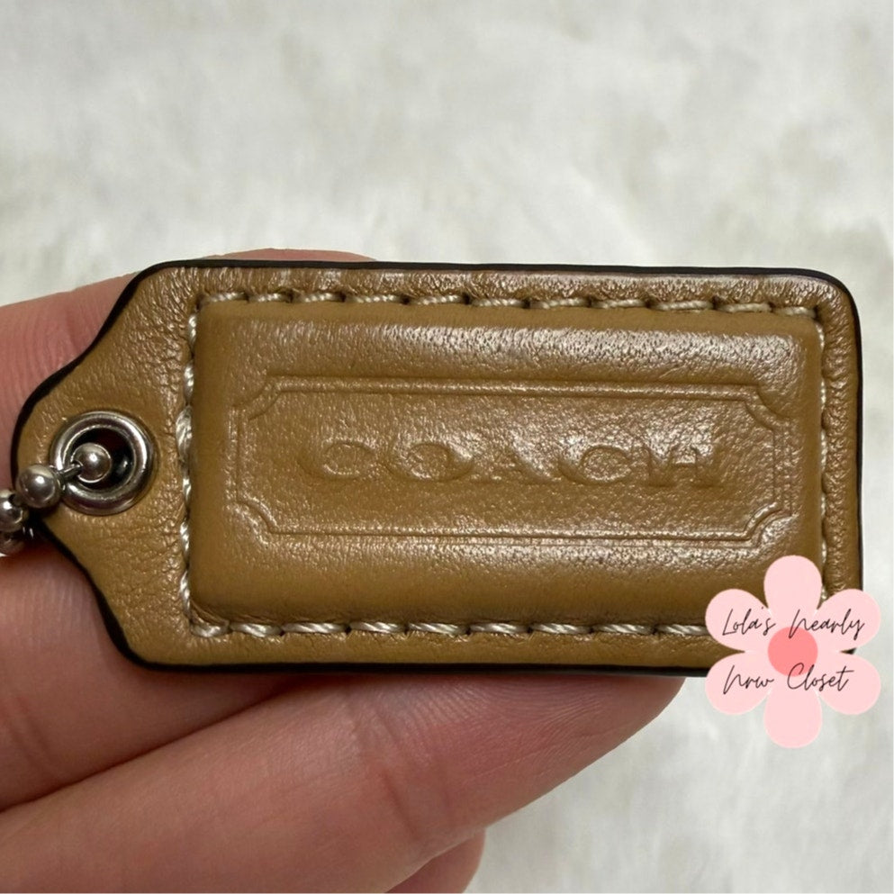 1.5" COACH Fob Bag Charm Hang tag Hangtag