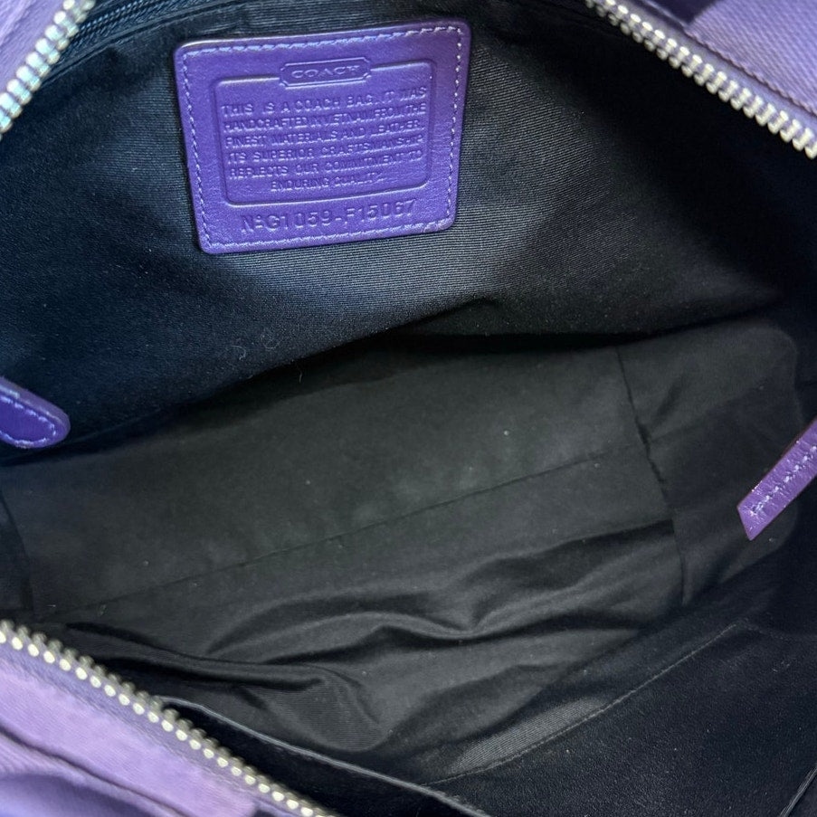 COACH 2010 Purple Signature Duffle Shoulder Bag