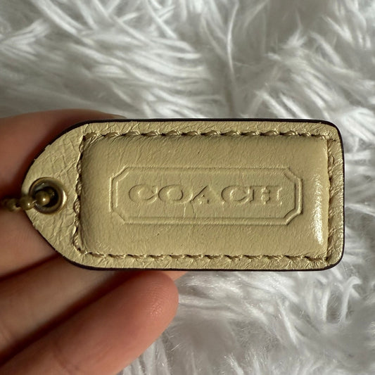 y2k 1.5" Vintage COACH Fob Bag Charm Hang tag Hangtag