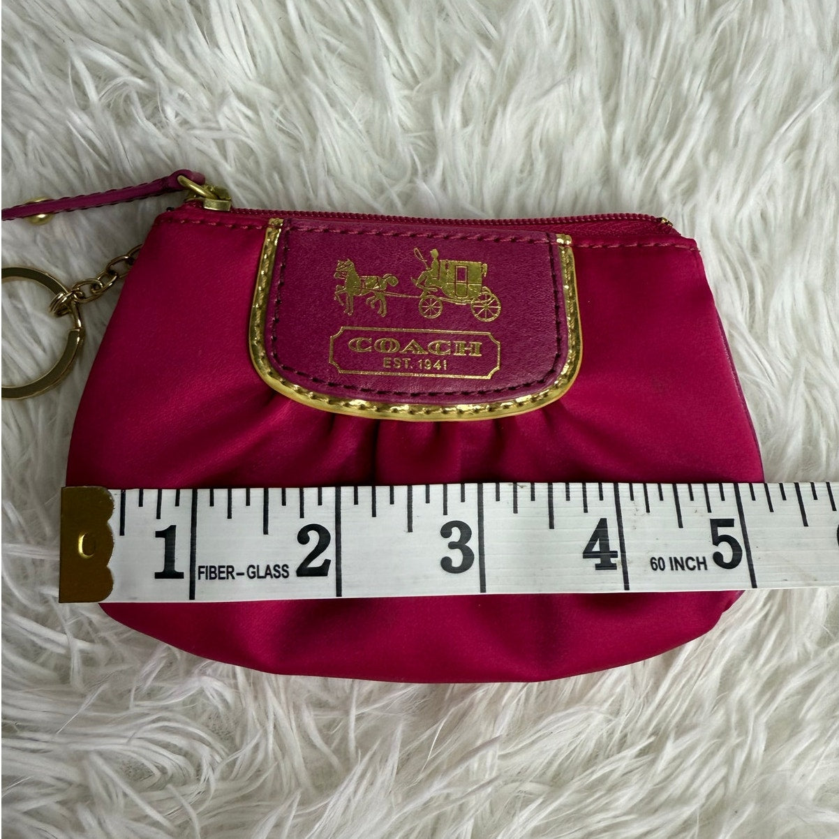 COACH Amanda Satin Mini Skinny Coin Purse