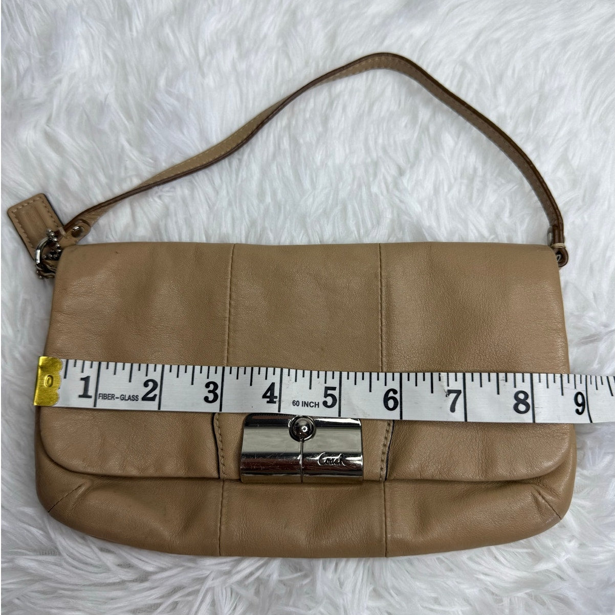 COACH y2k Tan Kristin Mini Purse Wristlet