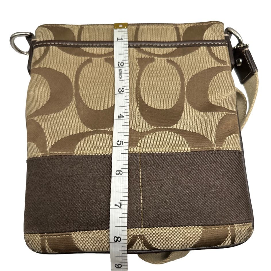 COACH Brown Signature Canvas Crossbody