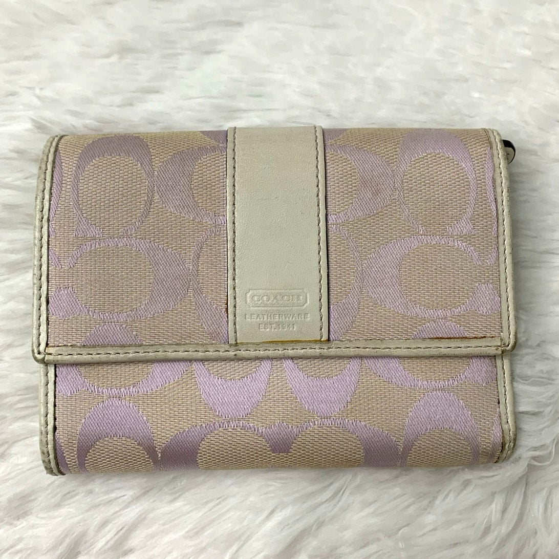 y2k Coach Lilac White Wallet