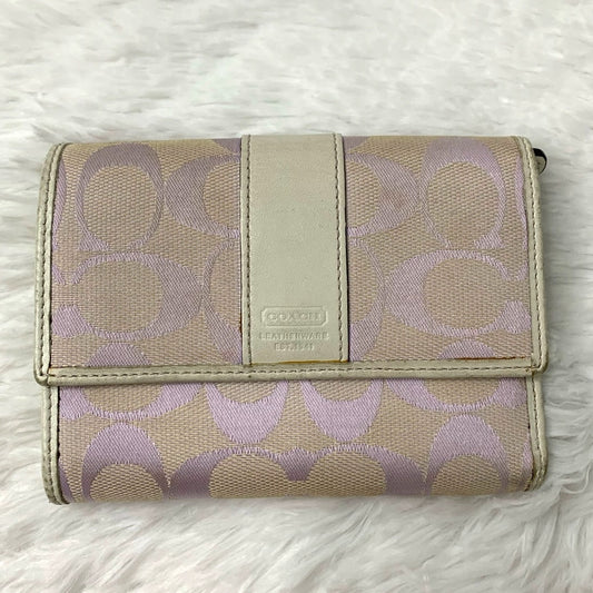 y2k Coach Lilac White Wallet