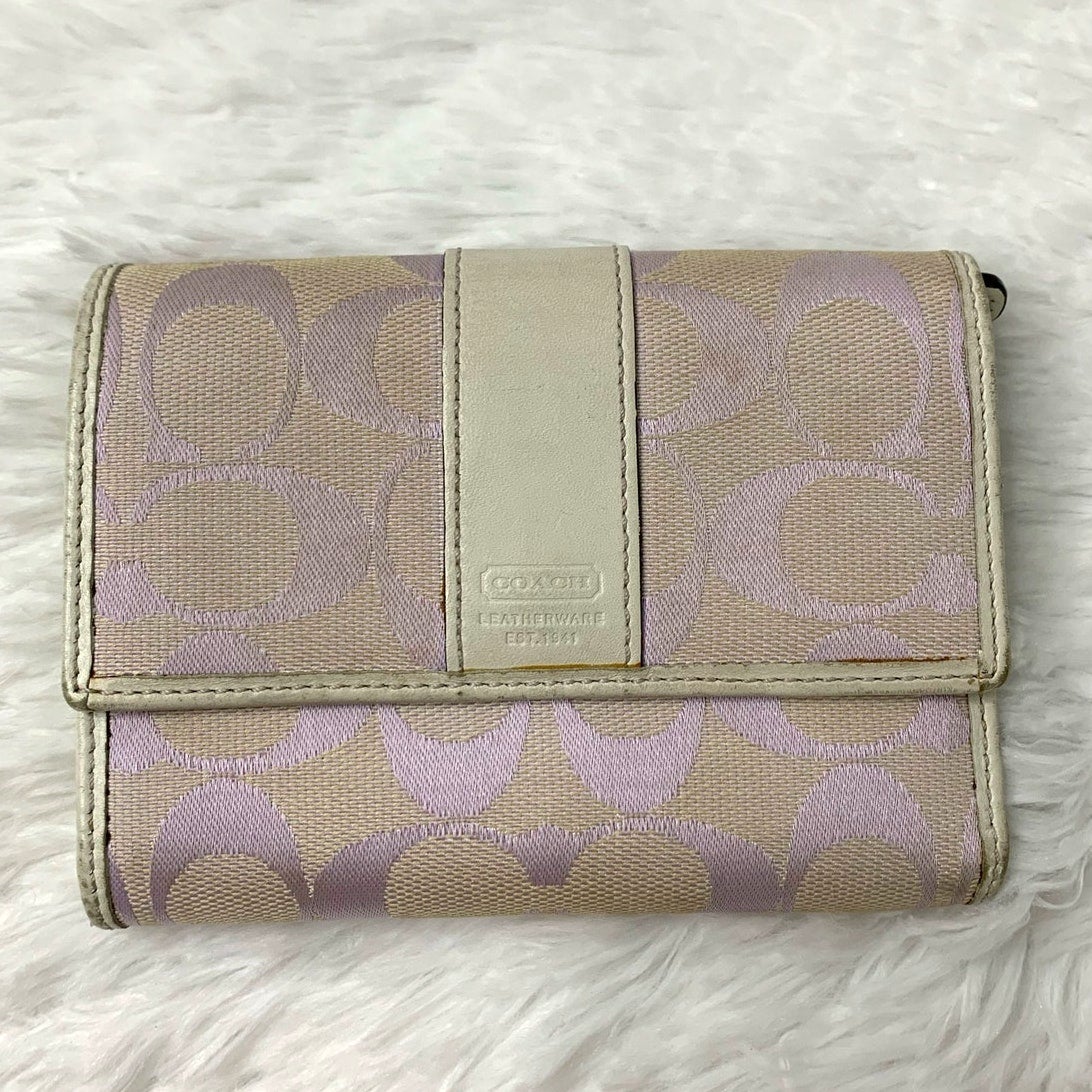 y2k Coach Lilac White Wallet
