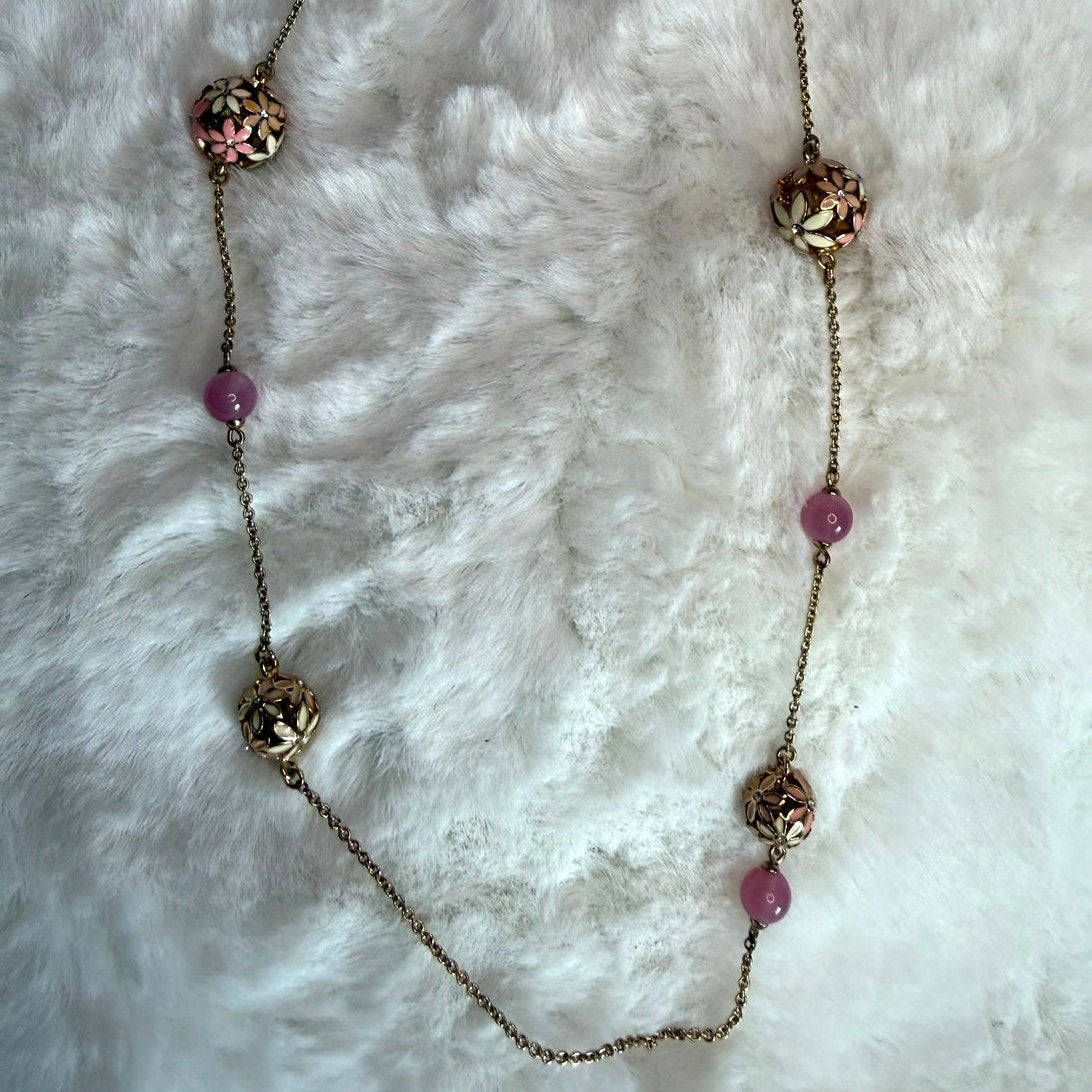 Kate Spade ‘at first blush’ wallflower long necklace