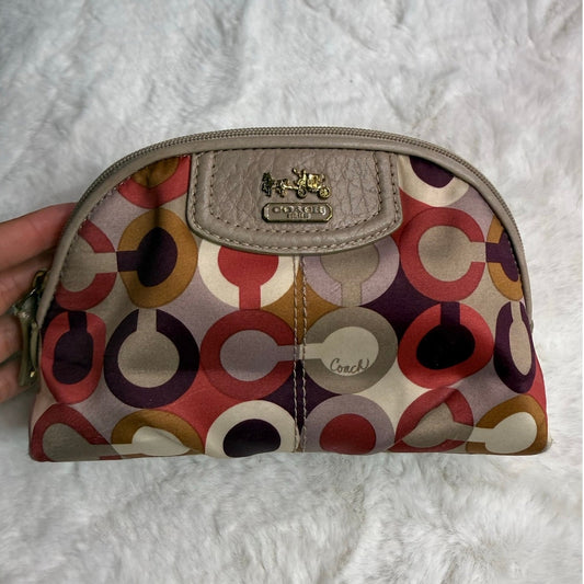 COACH Signature Canvas Make up Cosmetic Case
