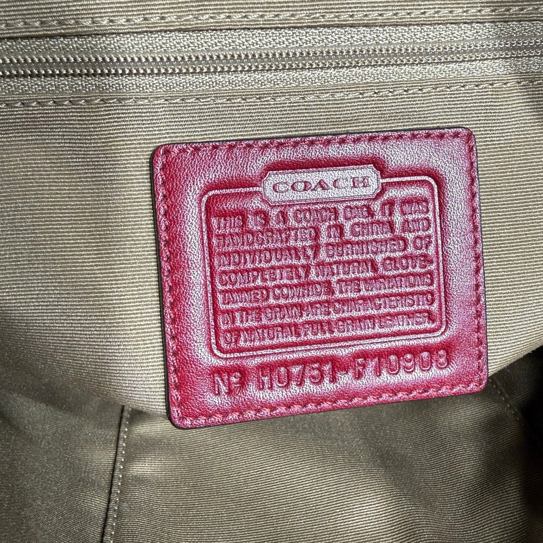 Y2k COACH F10908 Red Solo Hobo Shoulder Bag