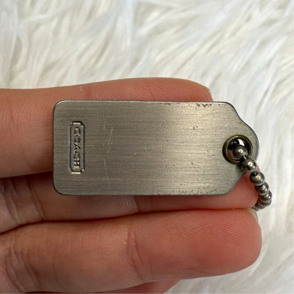 1” COACH  Fob Bag Charm Hang tag Hangtag