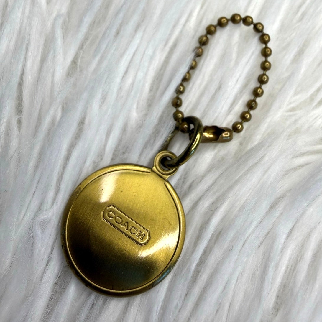 1" Coach Metal Circle Hangtag Hang Tag Bag Charm