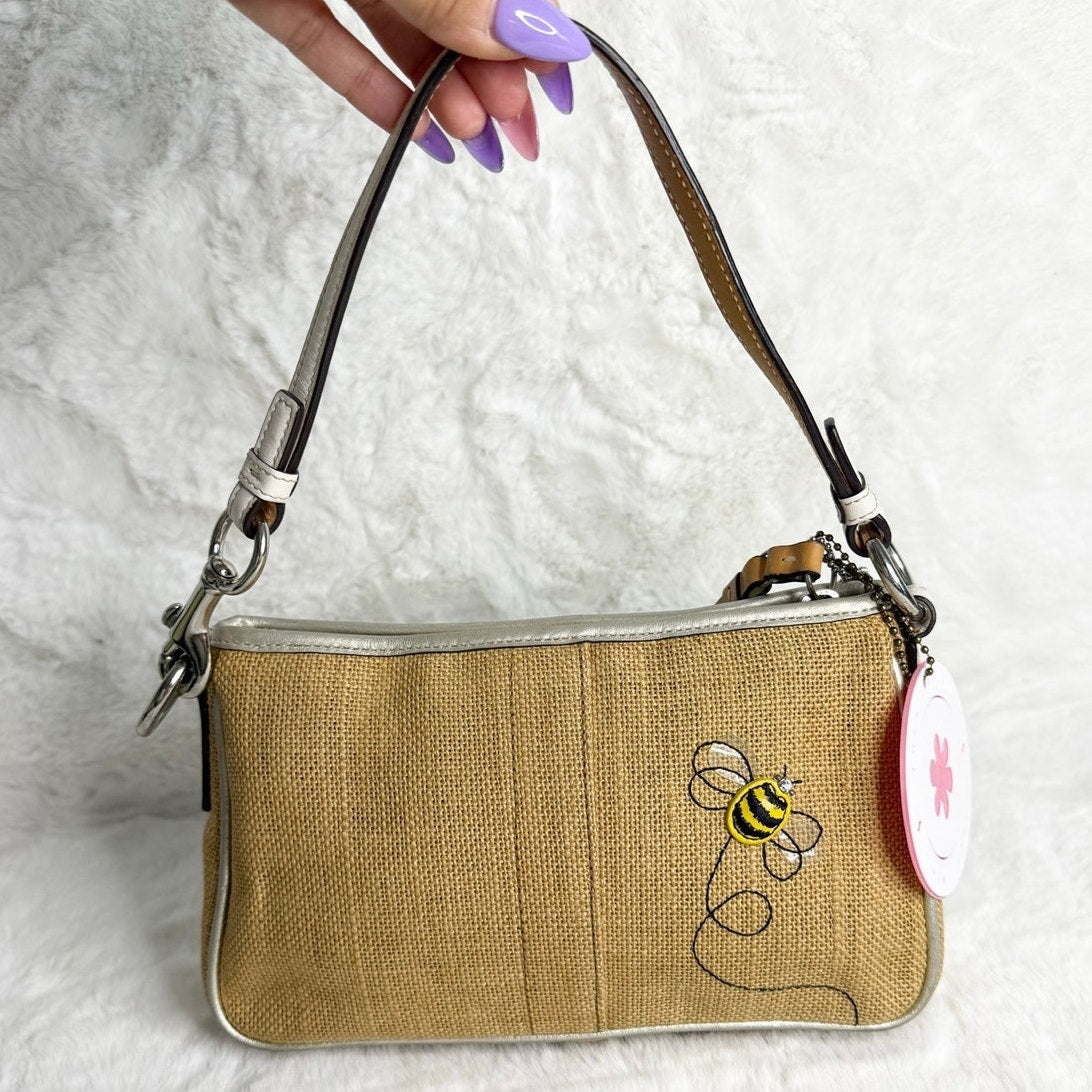 y2k COACH Vintage Bumble Bee Floral Mini Bag Demi