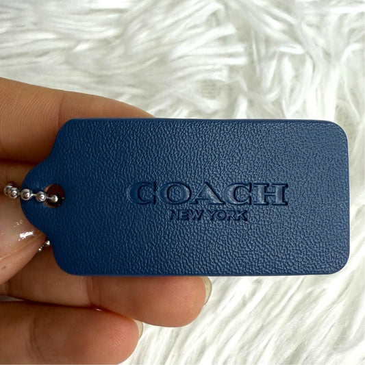 Coach Replacement Blue Fob Bag Charm Hang tag Hangtag