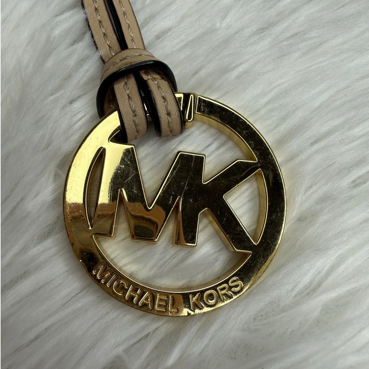 Michael Kors Tan Gold Bag Charm