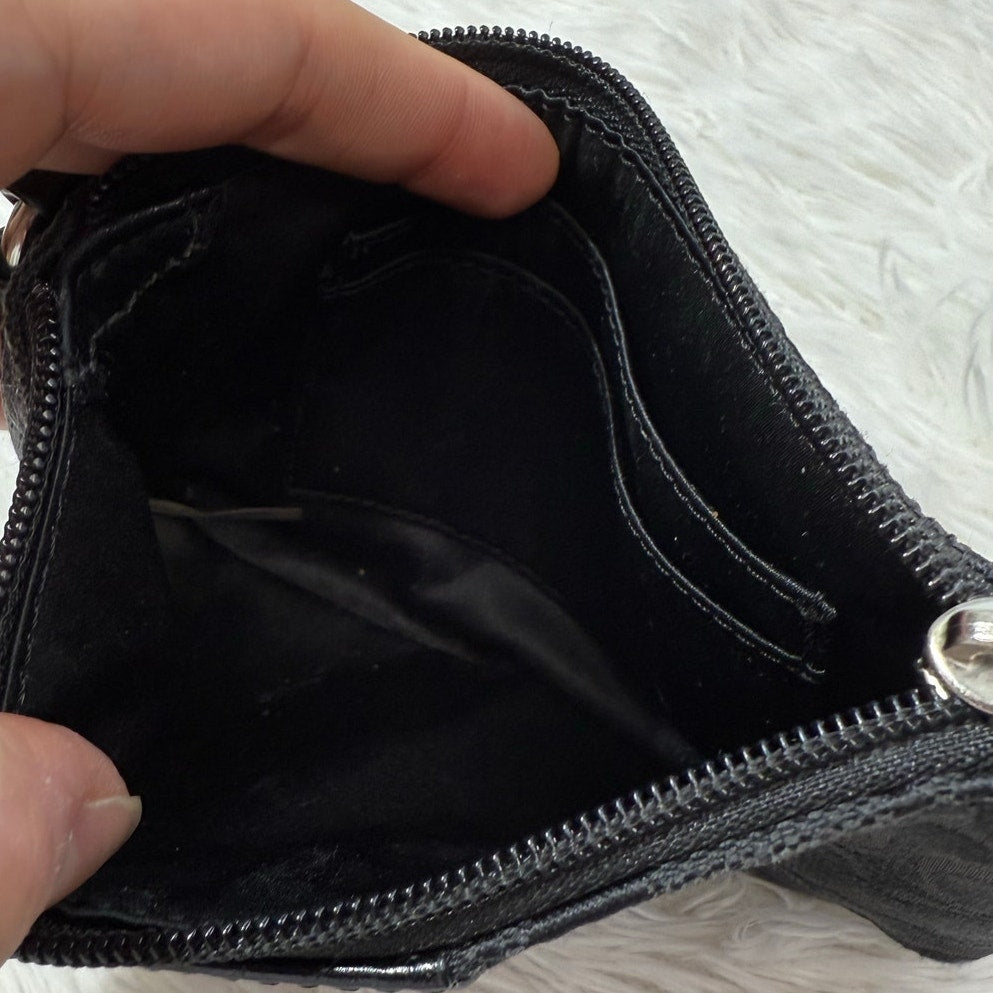 COACH Black Signature Canvas Wristlet