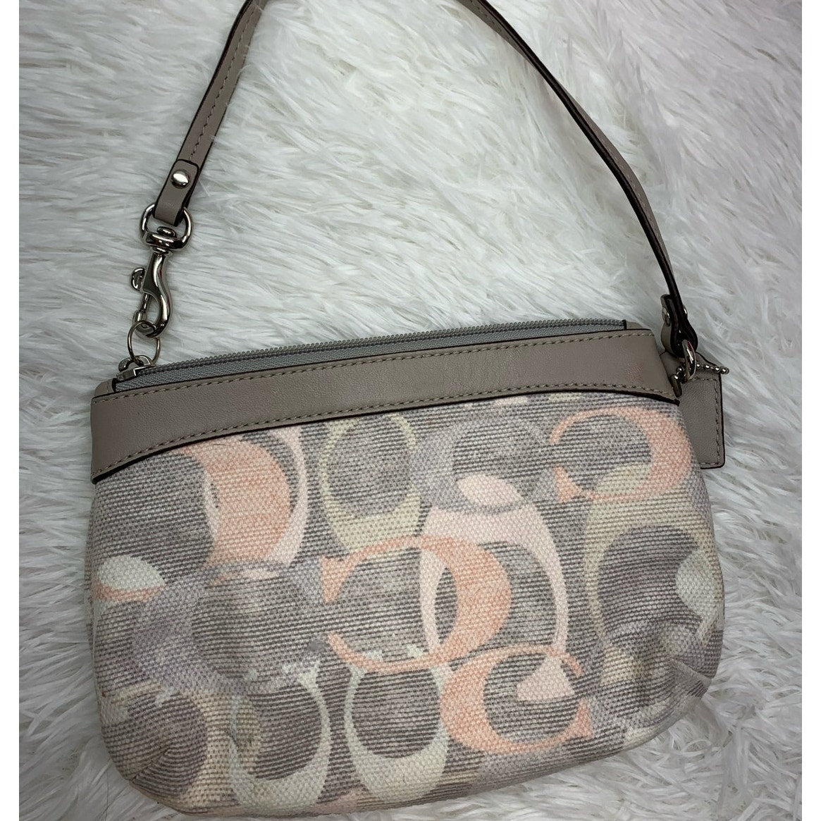 COACH Signature Canvas Wristlet
