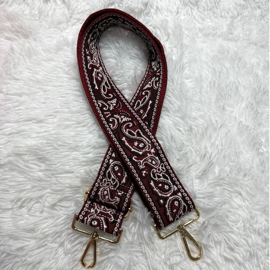 Paisley Bandana Purse Strap Adjustable Canvas Guitar Strap
