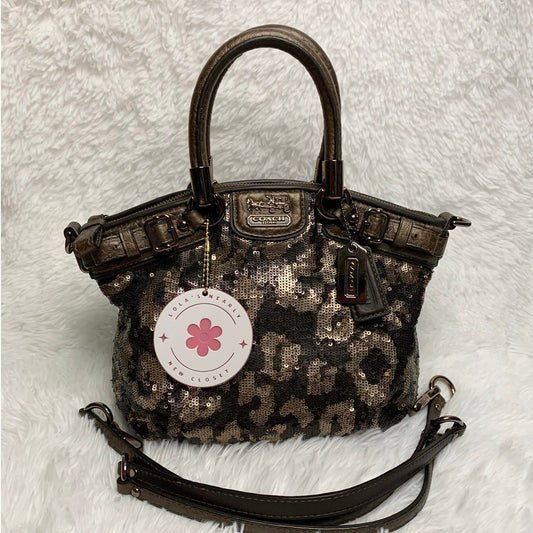 Coach Bag Madison 2011 Sequins Bronze Mini Sophia Satchel Bag