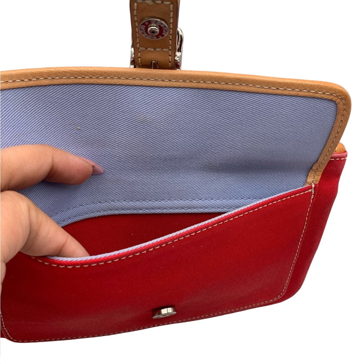 Vintage COACH y2k Red 2 Toned Wristlet