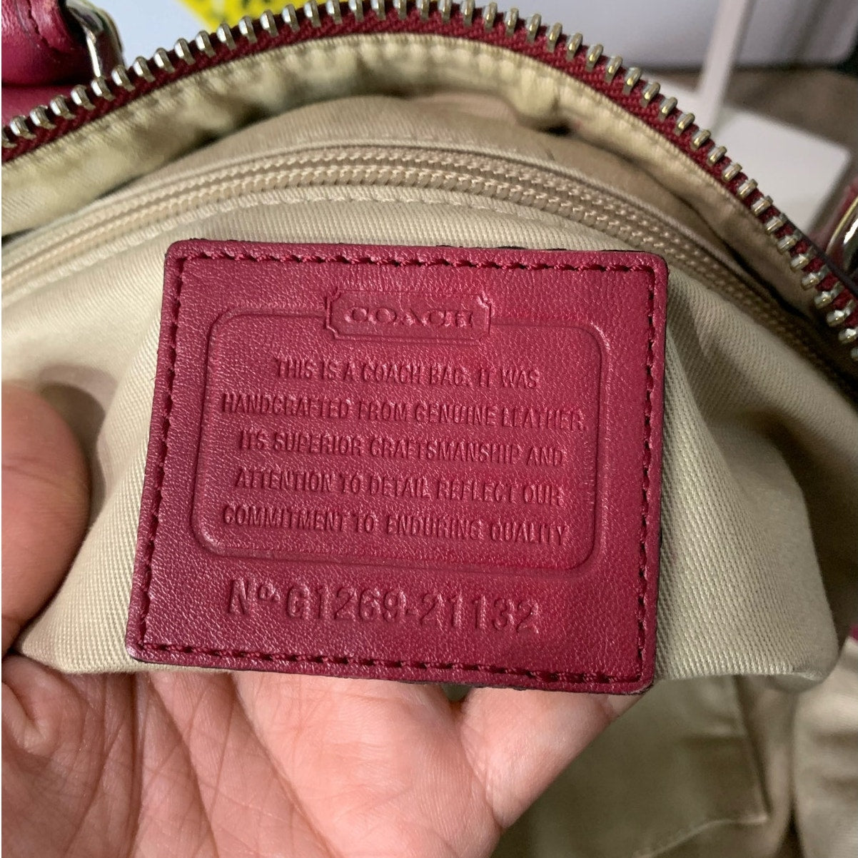 COACH Legacy Molly Duffle tote satchel purse handbag Cognac Glove Leather