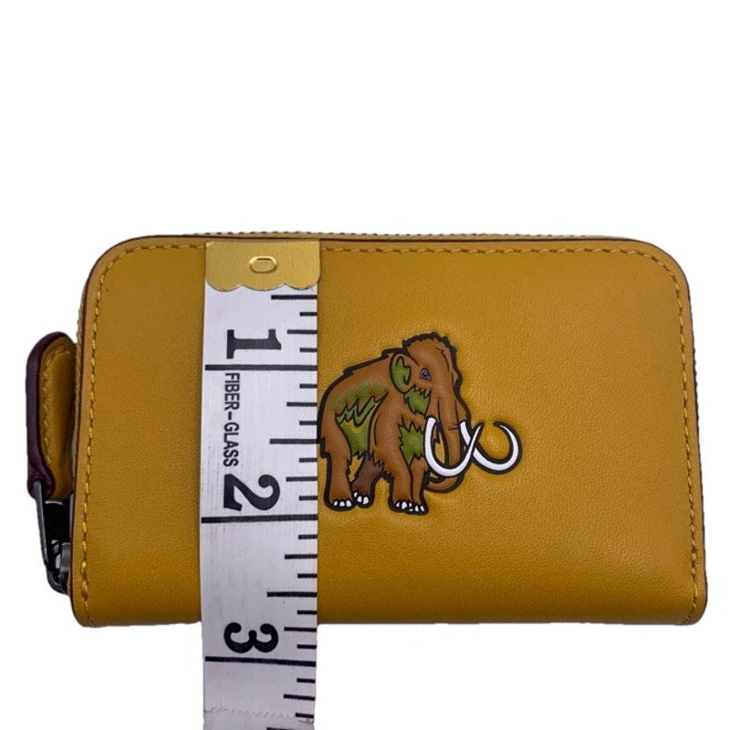 COACH Wolly Mammoth Small Zip Case Cardholder Wallet