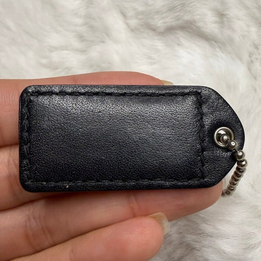1.5” y2k COACH Black Soho Fob Bag Charm Hang tag Hangtag