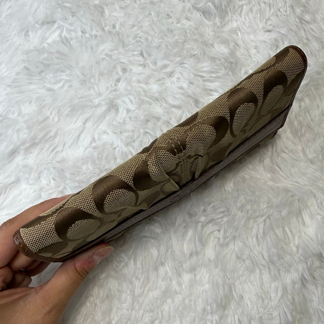 y2k Coach Brown Signature Wallet