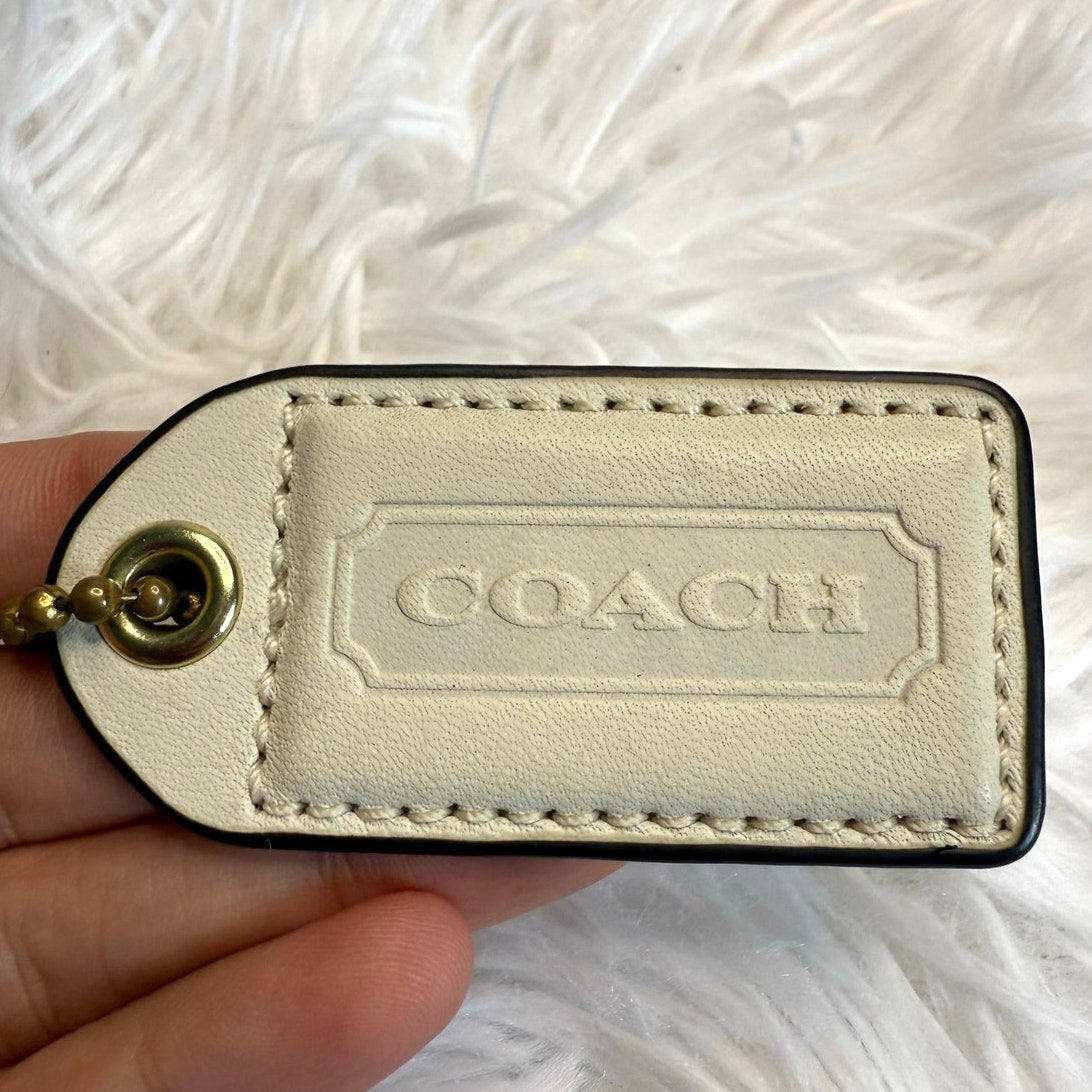 2.5" y2k COACH Vintage Fob Bag Charm Hang tag Hangtag