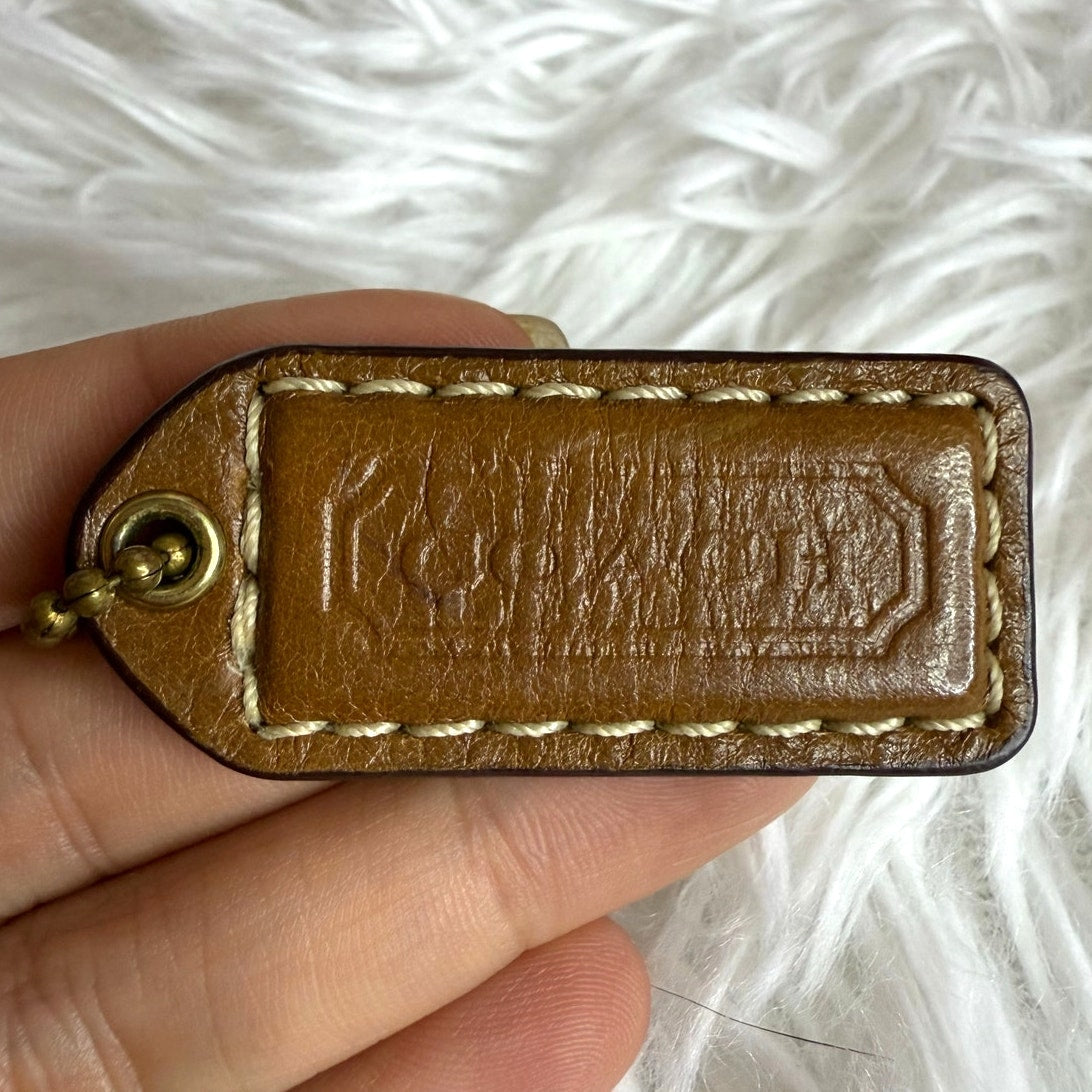 1.5" y2k COACH Vintage Fob Bag Charm Hang tag Hangtag