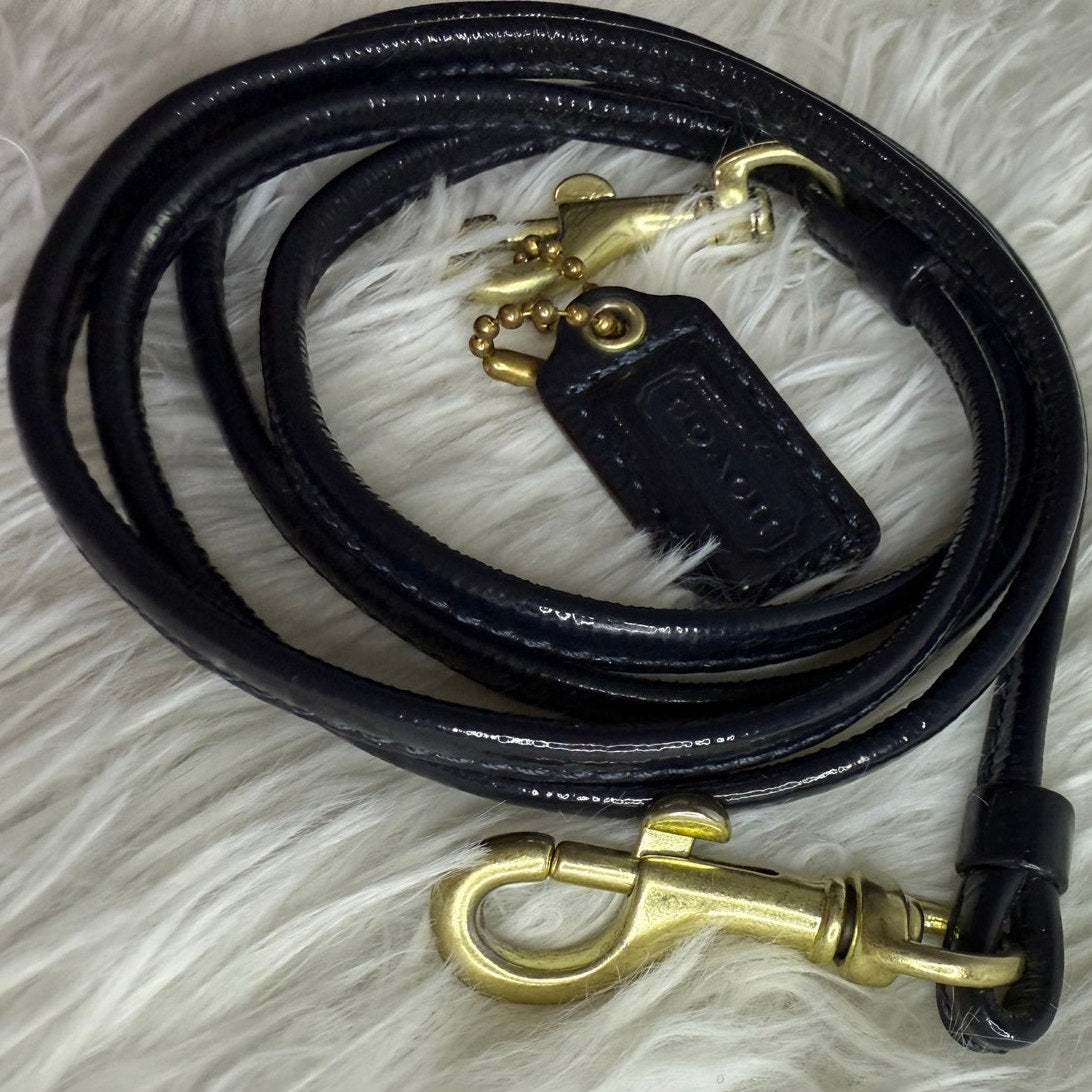 COACH Black Gold Patent Leather Hangtag Hang tag and Crossbody Replacement Strap