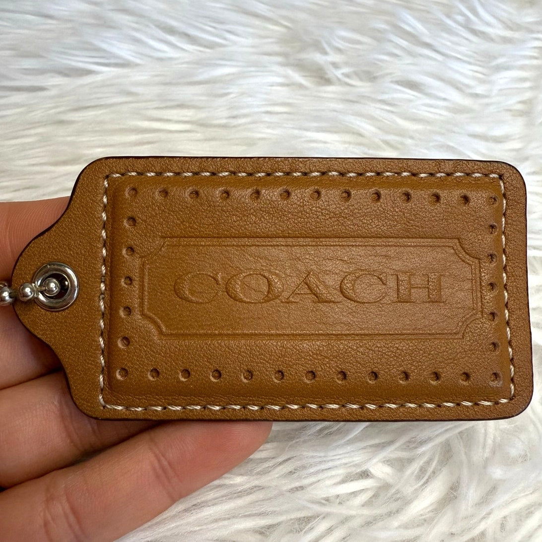 COACH Brown Fob Bag Charm Hang tag Hangtag