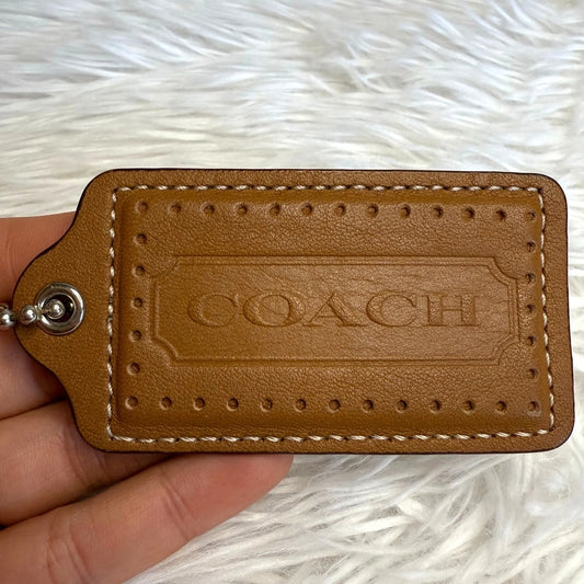 COACH Brown Fob Bag Charm Hang tag Hangtag