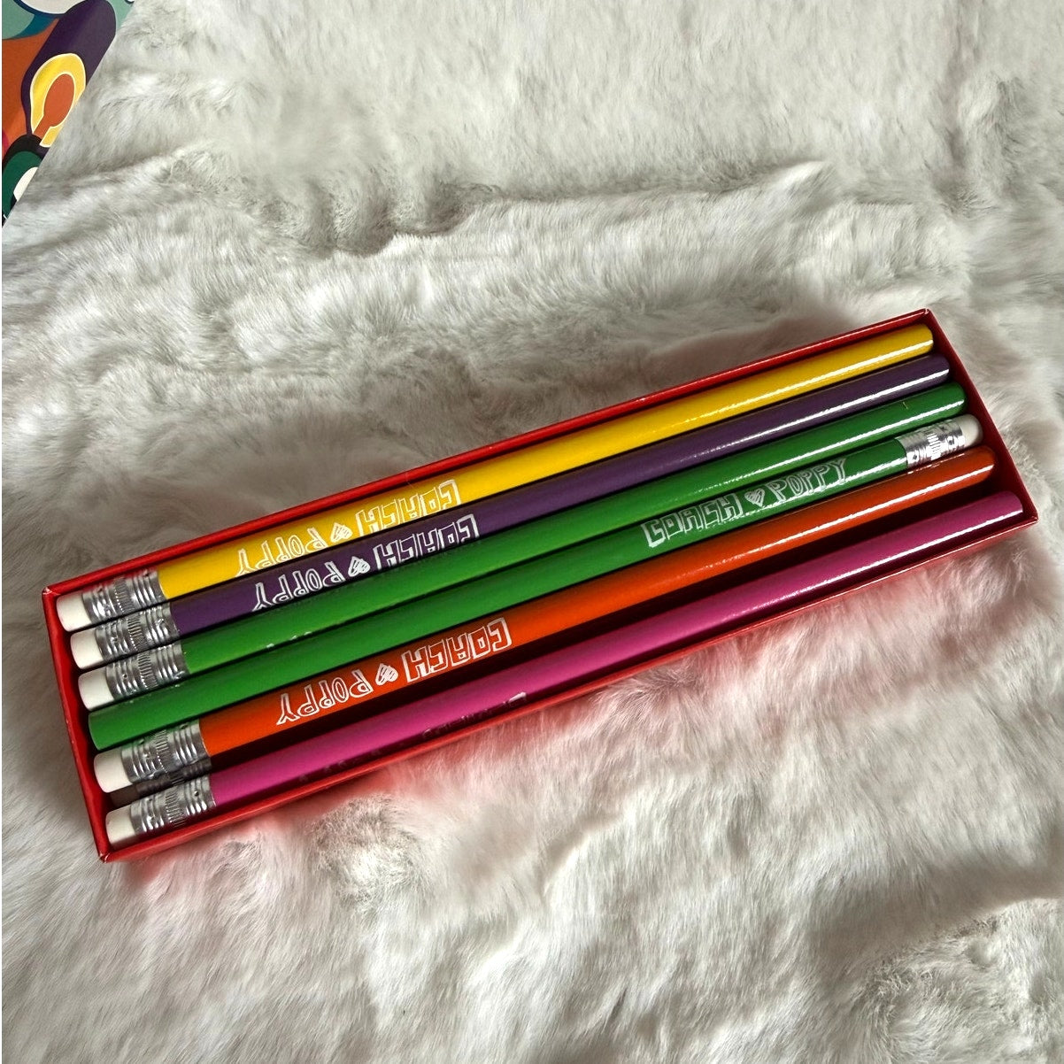 COACH Limited Edition Poppy Pencils Box set of 12