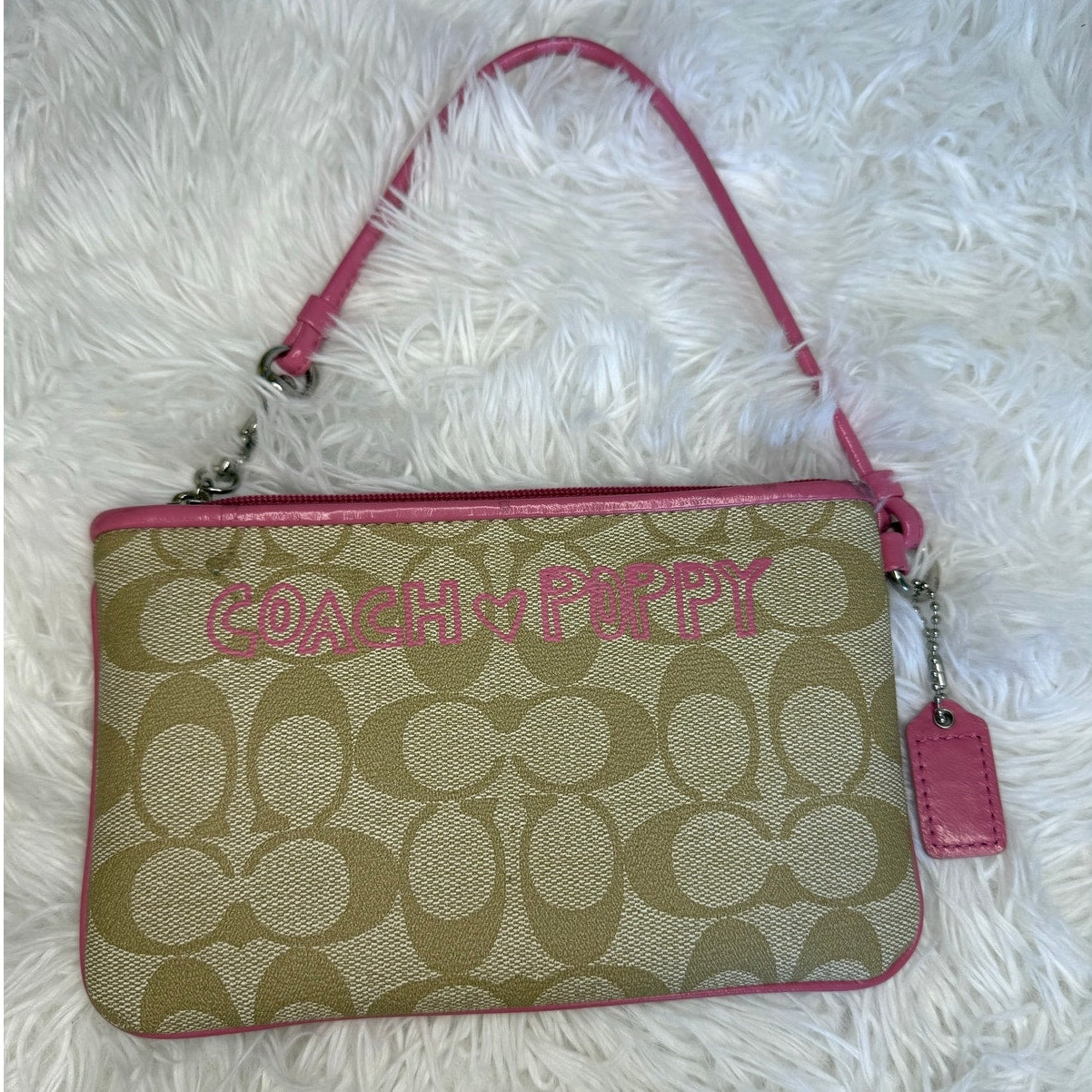 COACH Limit Edition Pinky Poppy Wristlet