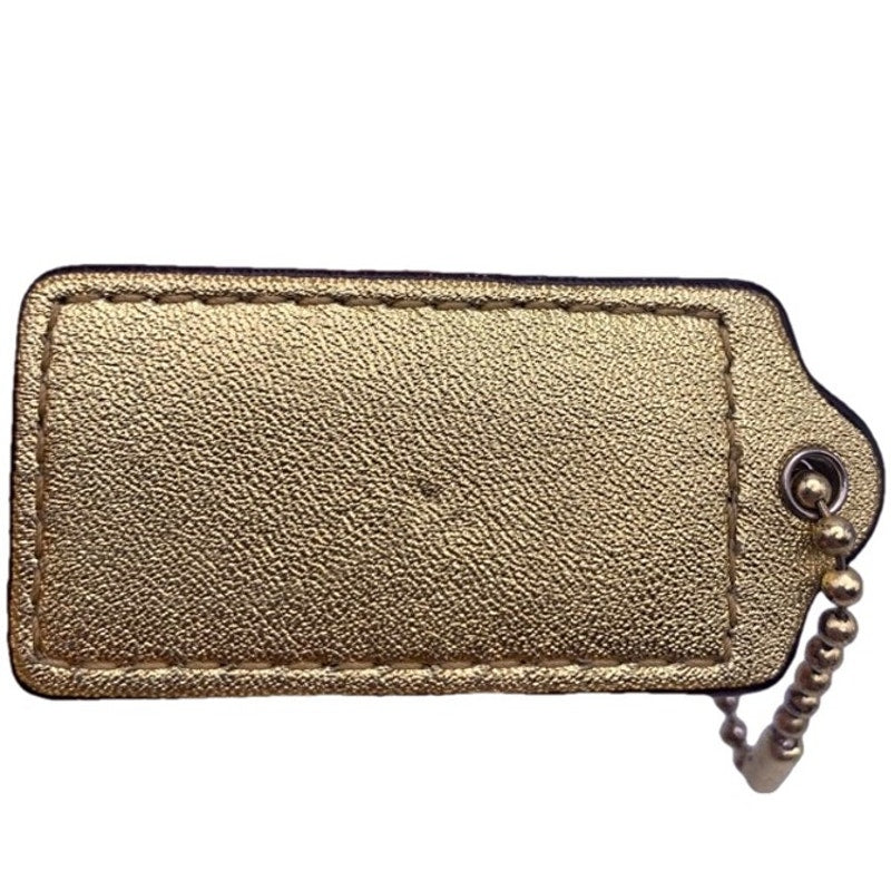 2" COACH Gold Fob Bag Charm Hang tag Hangtag